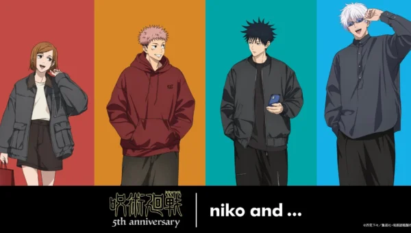 「niko and …」とアニメ『呪術廻戦』が5周年記念でコラボ！描き下ろしキャラが着こなす限定アイテムが9月29日発売