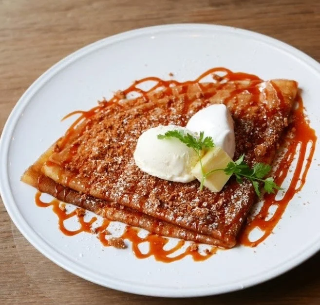 自家製塩バターキャラメルクレープ