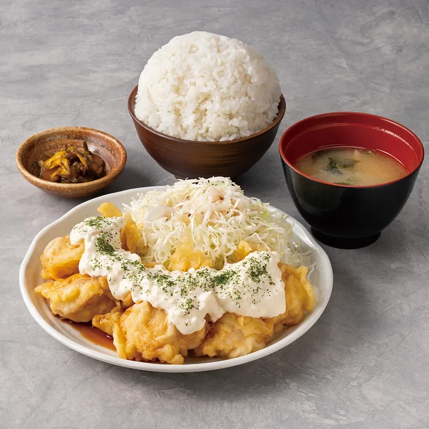 八重洲もつ焼酒場てけてけ_「秘伝ダレのチキン南蛮定食(4個)」