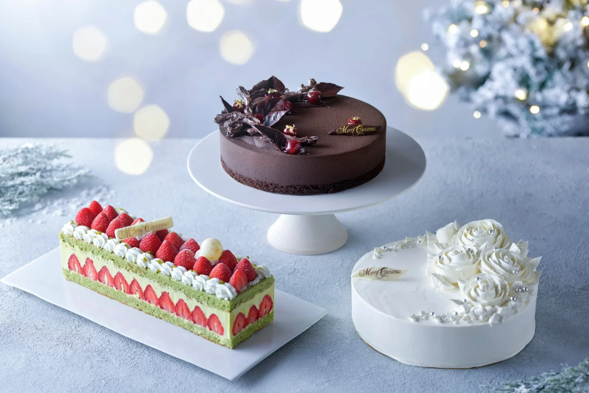 3種類のスペシャルクリスマスケーキ