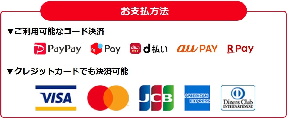 QRコード決済とクレジットカードの対応