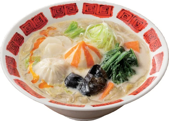 白いスープに野菜や練り物などがたっぷり入った「白」麻辣湯