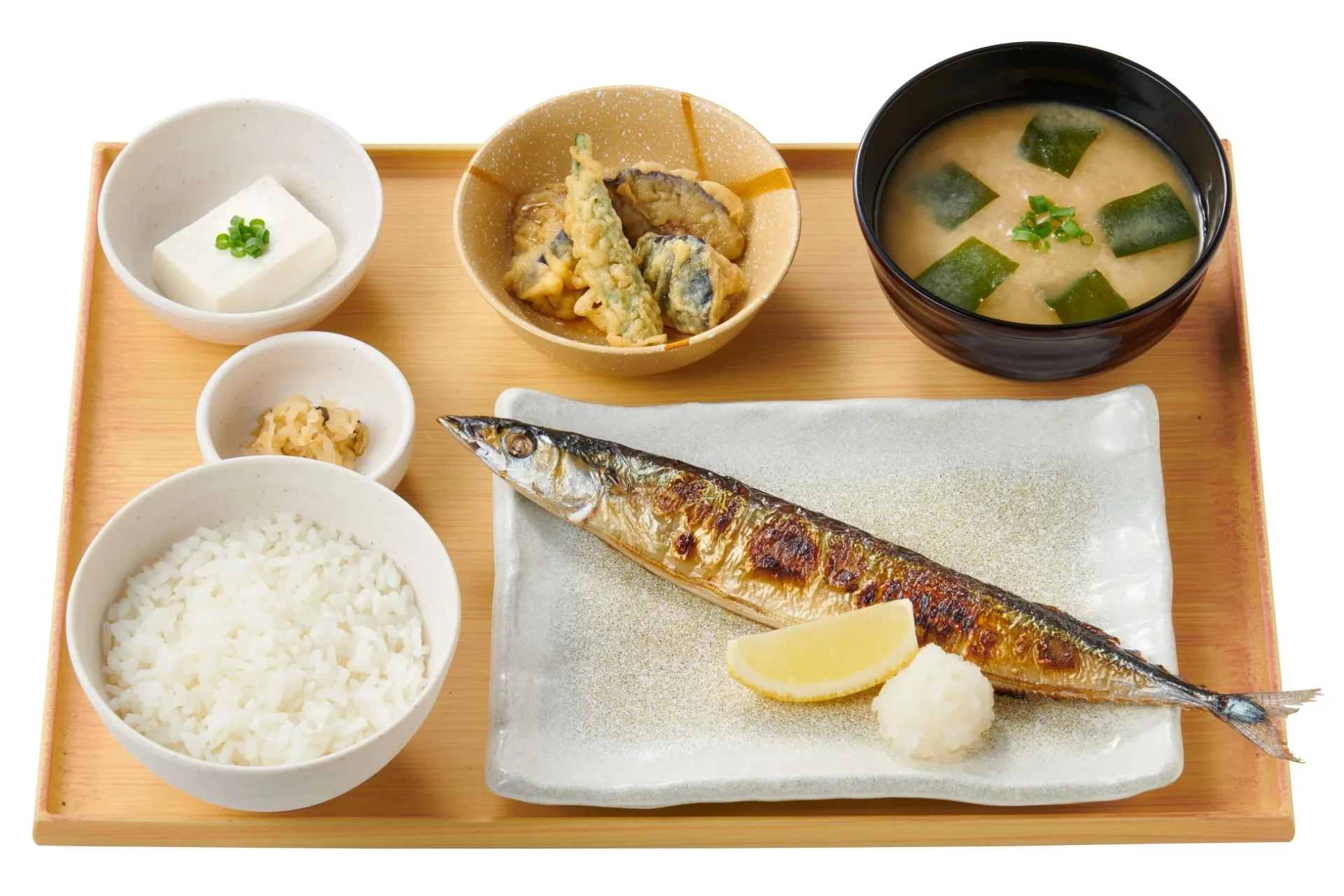 揚げ出し茄子小鉢付 さんまの塩焼定食