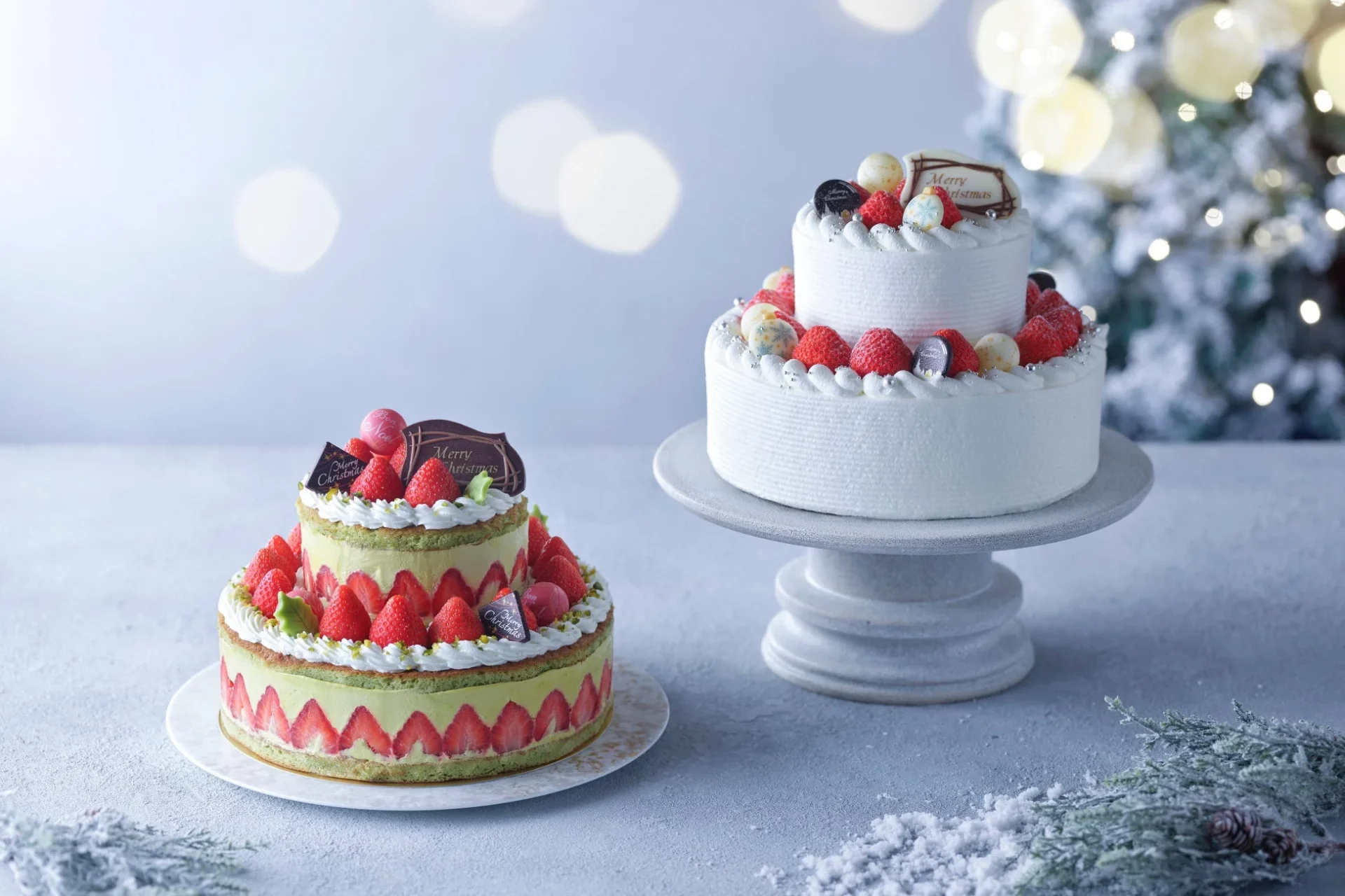 2段のクリスマスケーキ