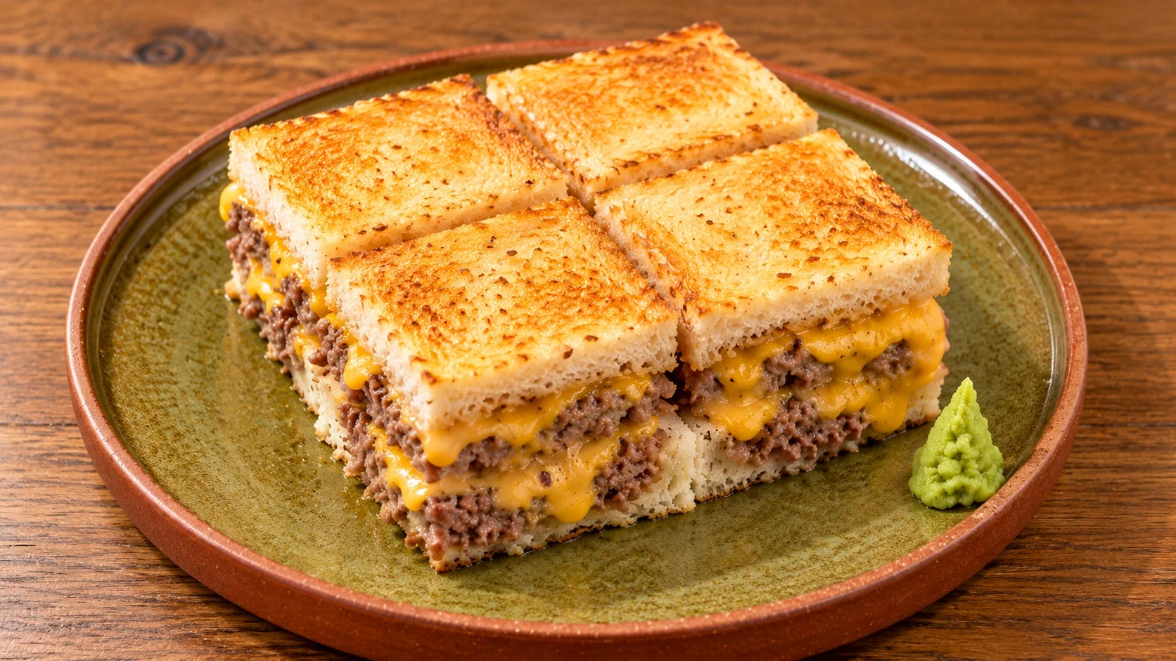 スクエアバーガーの完成品