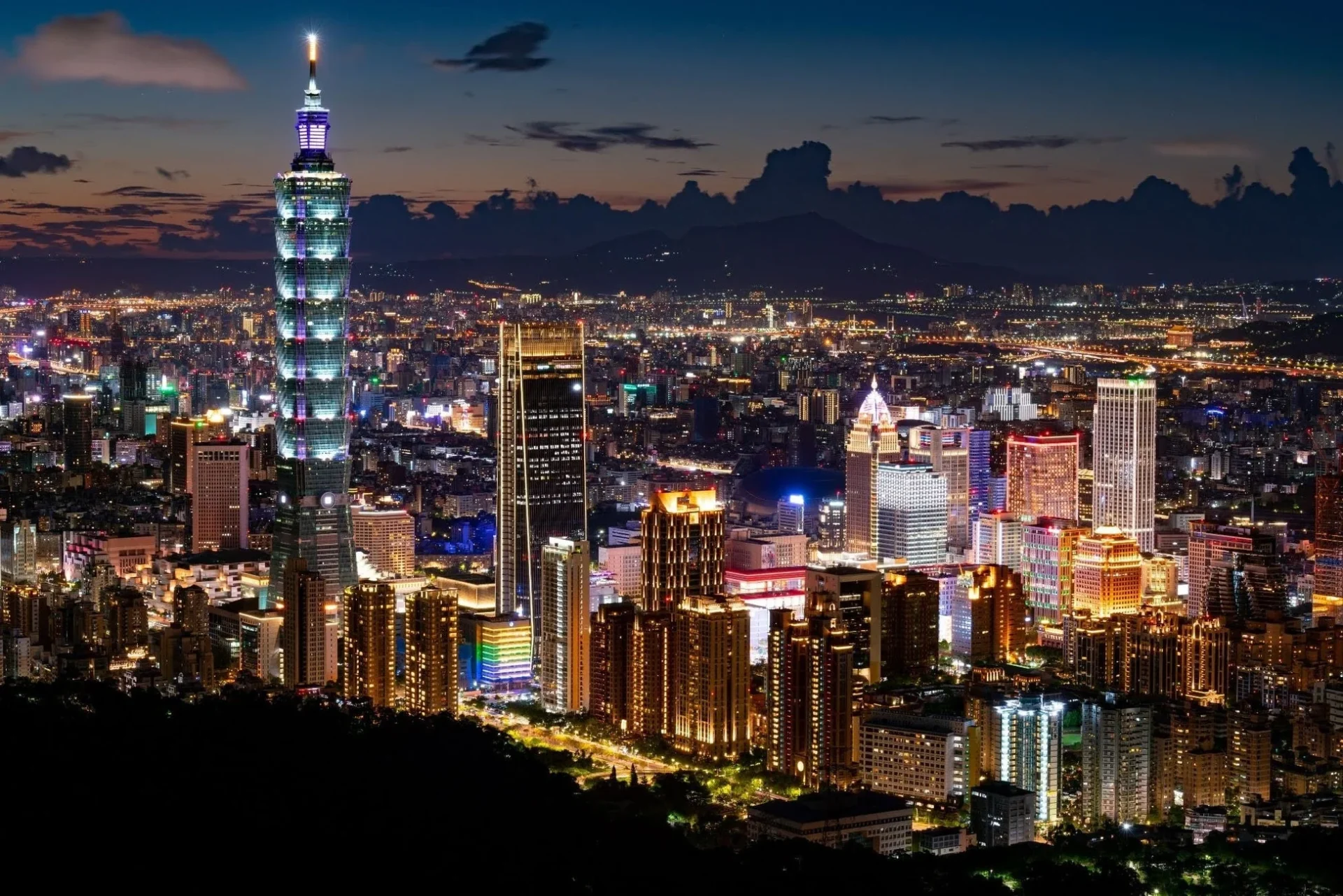 台湾 台北101夜景