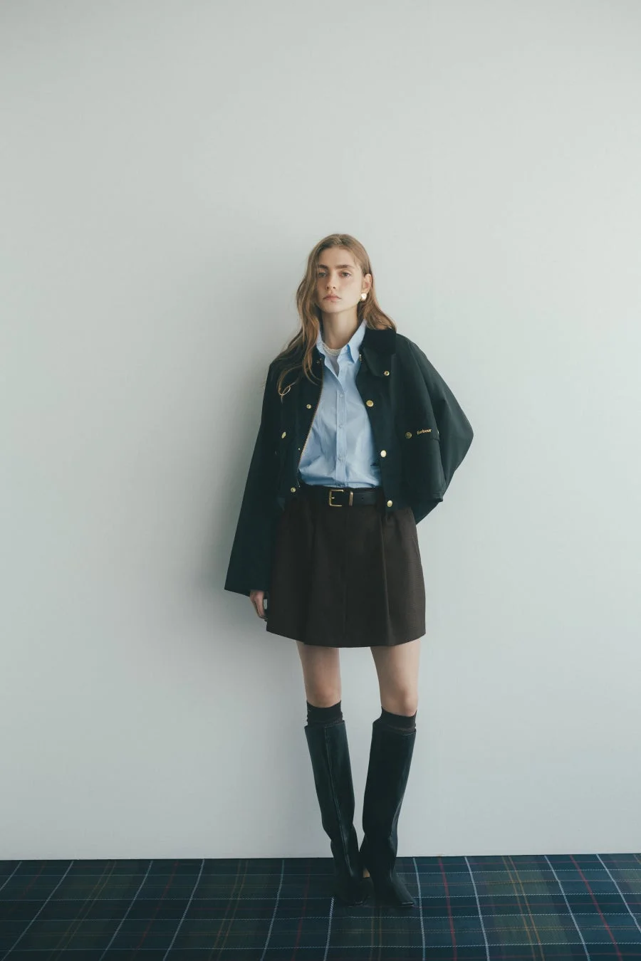 Barbour SPEYショート丈ジャケット ブラック