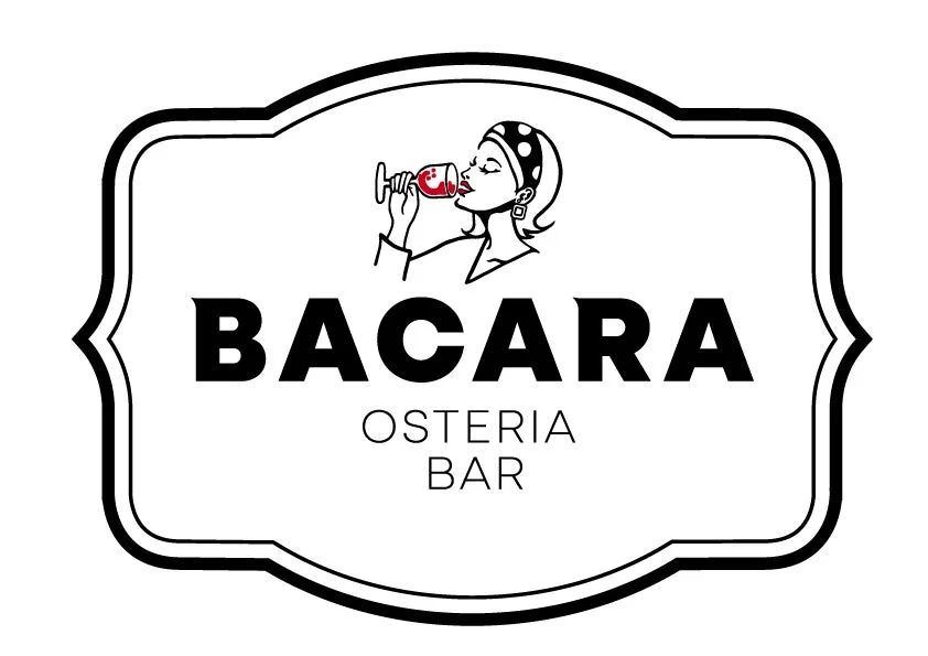 「BACARA OSTERIA BAR」という文字が書かれたロゴ画像