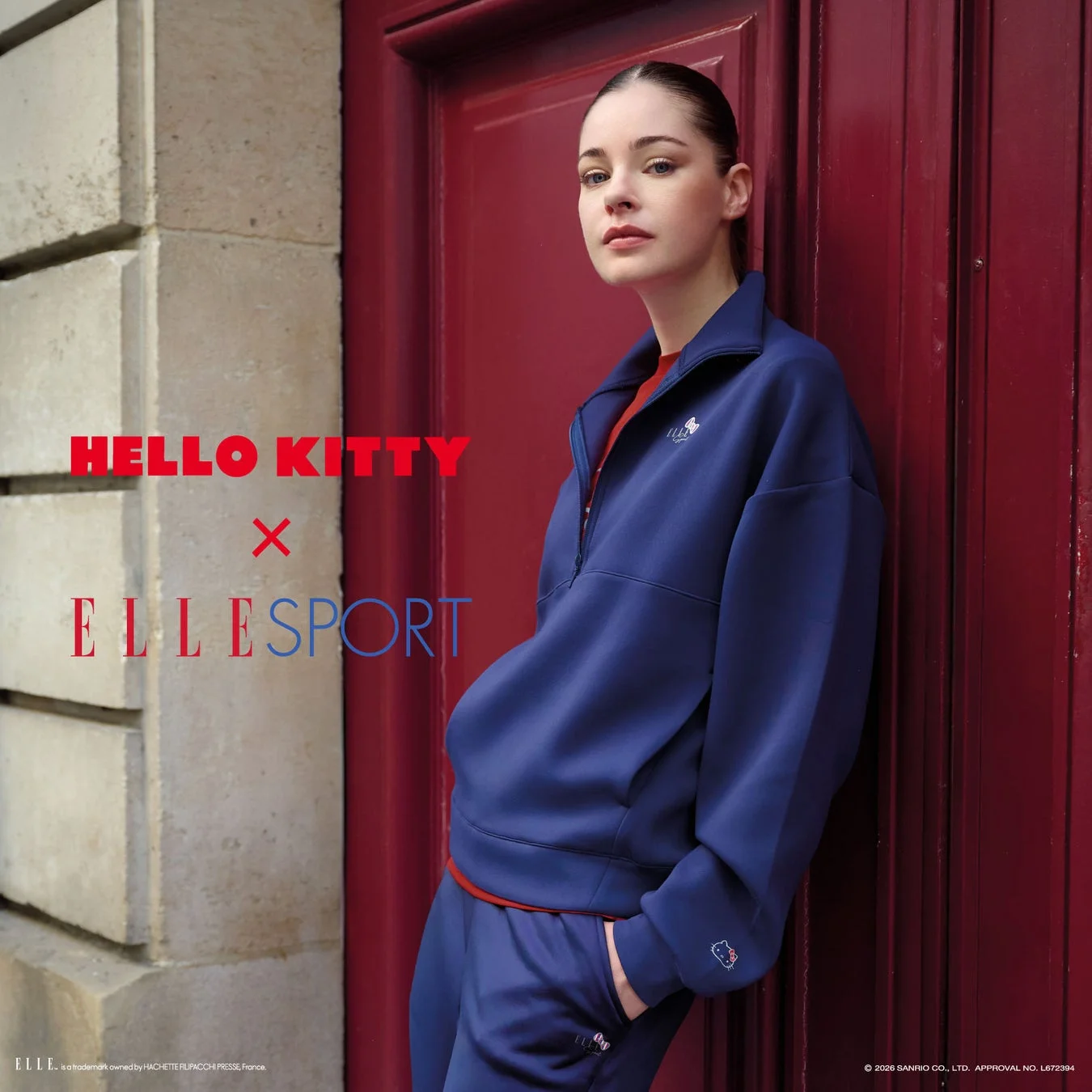 ハローキティ×ELLE SPORT ストレートパンツ