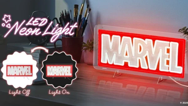 日常が特別なアメコミ世界に！MARVELロゴが輝くLEDネオンライトが9月15日発売