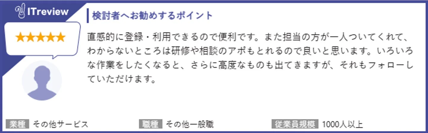 ITreview 検討者へお勧めするポイント