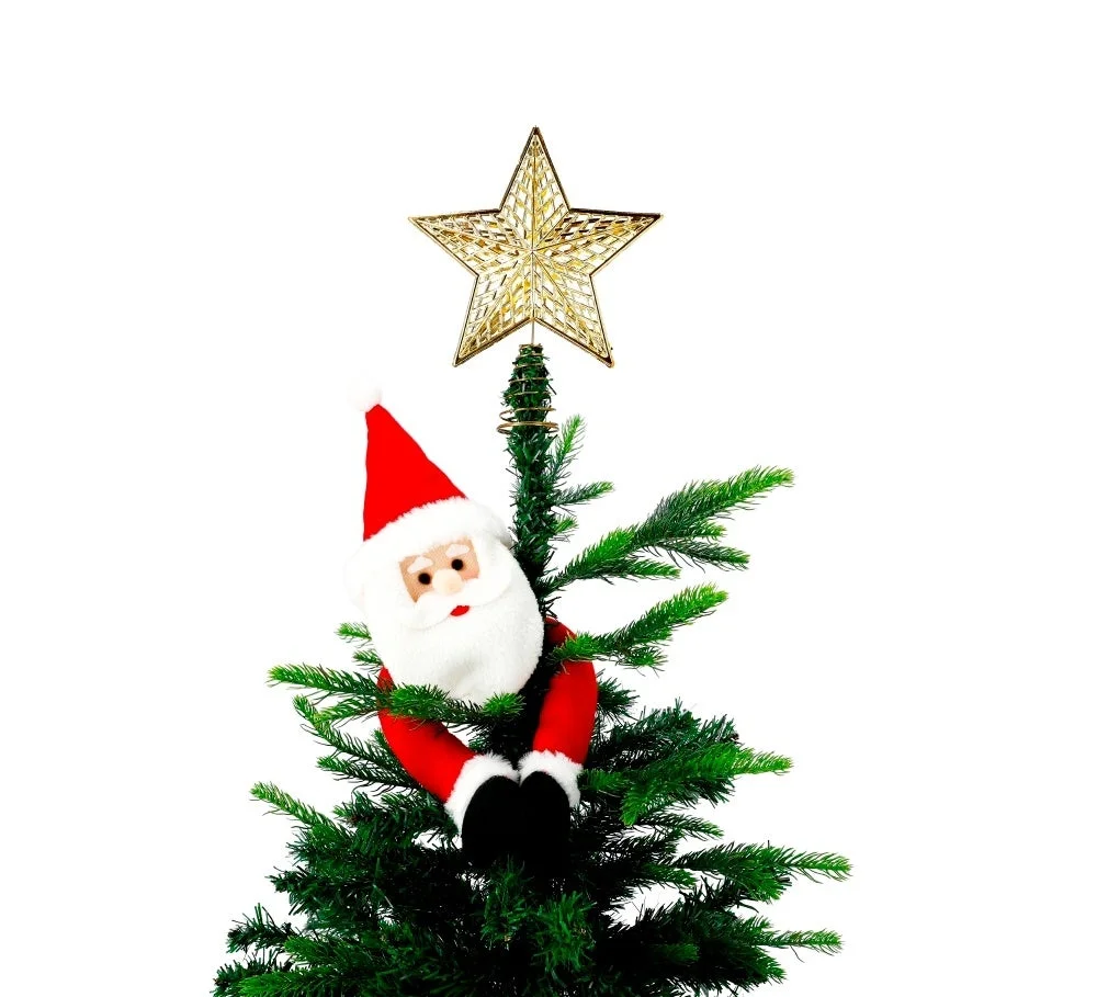 クリスマスツリーにぶら下がるサンタクロースの人形