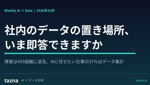 【社内のデータの置き場所、いま即答できますか】障害は495組織に波及。クラウド障害の教訓とAIエージェント時代に求められる「データ台帳」の重要性を読み解く総括レポートを無料公開