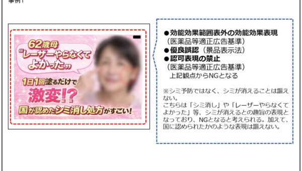 【定期調査】薬機法・景品表示法違反の恐れがある広告表現の配信実例 2026.10.9