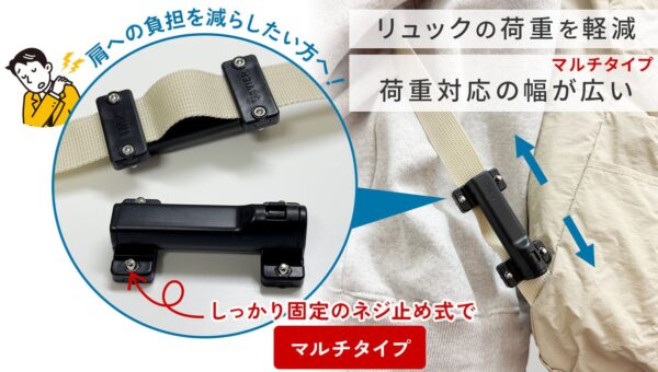 リュックの肩への衝撃をバネで緩和。対応荷重の幅を広げた新モデル「リュックのサスペンション マルチタイプ」がCAMPFIREに登場