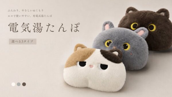 寒い日は、ちょっとそばにいて。HAGOOGIから、3つの「冬の相棒」を描いた充電式電気湯たんぽが登場！