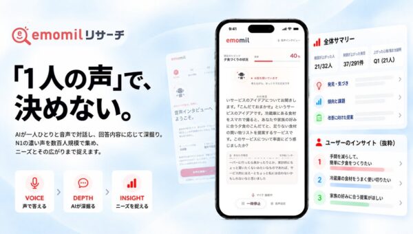 「1人の声」だけで決めない。AIと会話するN1デプスを、数百人へ。ヴィアゲート、AIインタビューに「音声対話形式」を追加