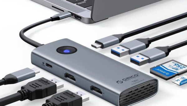 ORICOデュアルHDMI 4K@60Hz出力対応8-in-1 USB-Cドッキングステーションを発表–5Gbps高速転送・PD100W充電・SD/TF同時読取・幅広い互換性で作業効率を飛躍的に向上