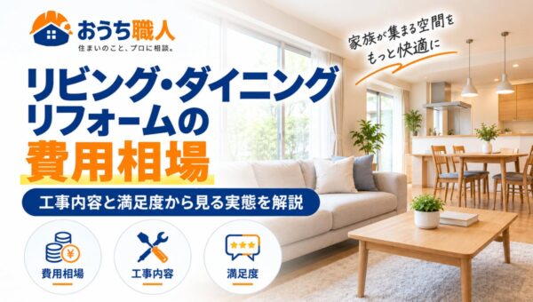 リビング・ダイニングリフォームの費用相場｜工事内容と満足度から見る実態を解説