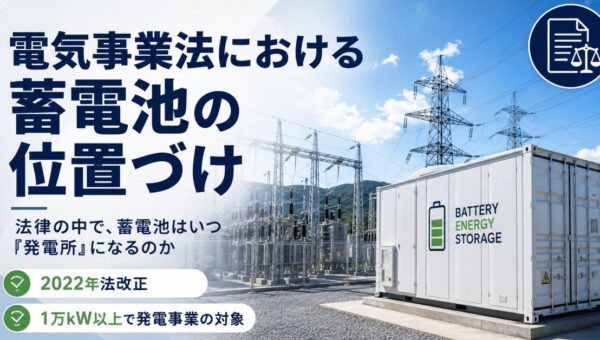 2022年法改正で蓄電池はなぜ「発電事業者」になったのか――電気事業法上の位置づけを読み解くウェビナーを開催