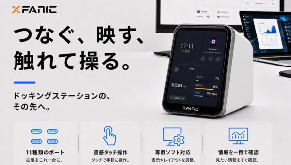 タッチで操る次世代ドッキングステーション「SmartView Dock」がさらに進化！7種類の新カードでカスタマイズがもっと自由に！1,500円OFFクーポンを10枚限定で配布中！
