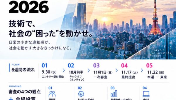 【学生AIハッカソン「東京AIハッカソン2026」開催】大学生の生成AI利用84.5%ー次は「困りごとを解く」経験