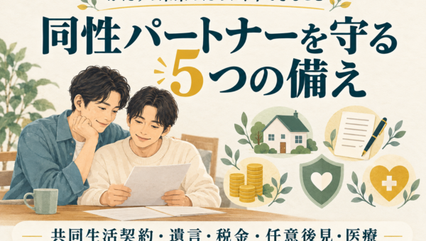 同性パートナーとの将来に、今できる備えを。ゲイ向けお金の相談所「NEWDOOR」が伝える、大切な人を守る5つの準備